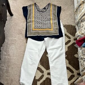Pistola white, distressed jeans